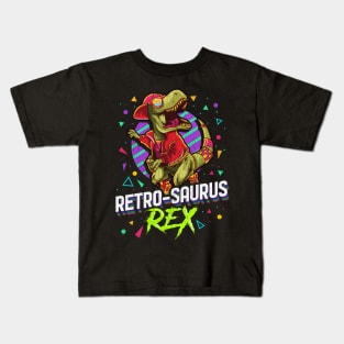 Retro Saurus T Rex Dinosaur Cool Kids T-Shirt